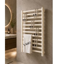 5'li Havlupan Askısı Delmeden Takılan Banyo Havlu Askılığı 10x5 cm