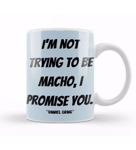Daniel Craig Quotes Gift Kupa Bardak Porselen