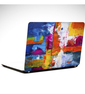 Mor ve Turuncu Renkler Soyut Laptop Sticker 12 İnch (29X24CM)
