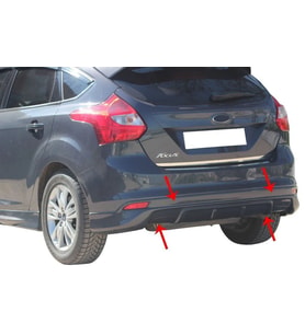 Ford Focus Uyumlu 3 Hatchback Arka Tampon Altı Fiber 2011-2014