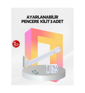 Cam Pencere Güvenlik Kilidi Açılma Sınırlayıcı Aparat 3 Adet