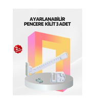 Cam Pencere Güvenlik Kilidi Açılma Sınırlayıcı Aparat 3 Adet