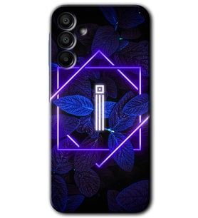 Galaxy A15 Kılıf HD Desen Baskılı Kılıf - Dark Neon Yaprak İ Harfi