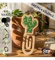 Etamina Çöl Bitkisi Figürlü Kanaviçe Kitap Ayracı Kiti