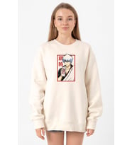 Gintama Anime Gintoki Fruit Juice Ekru Kadın 2ip Sweatshirt