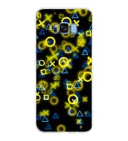 Samsung Galaxy S8 Plus Kapak  Semboller Tasarımlı Şeffaf Silikon Kılıf