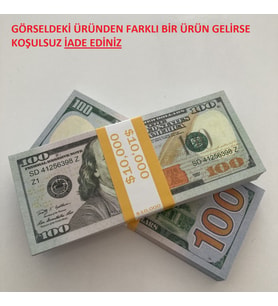 100 ADET 100 DOLAR GEÇERSİZ PARA EĞLENCE OYUN ŞAKA  DÜĞÜN PARASI FİLM PARASI DİZİ ÇEKİMLERİ İÇİN PARALAR