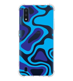 Samsung Galaxy A01  Köşe Korumalı Antişok Kapak Renkli Desen Tasarımlı Şeffaf Silikon Kılıf