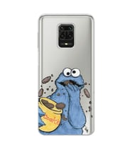 Redmi Note 9 Pro/Note 9S Uyumlu Susam Sokağı Kurabiye Canavarı Desenli Şeffaf Telefon Kılıfı