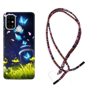 Casper E30 F20 X20 Kılıf Boyun Asklı Rasta Silikon Neon Butterflys 1309