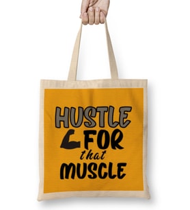 Gym Workout Fitness Lover Motivation Gift Quotes For MEN Women Bez Çanta Uzun Saplı