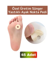 Gündelik Kullanıma Uygun Konforlu Ayak Ağrı Baskı Azaltıcı Sünger Yastık Ayak Nokta Pedi 45 Adet