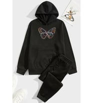 Unisex Butterfly Eşofman Takımı (Siyah)
