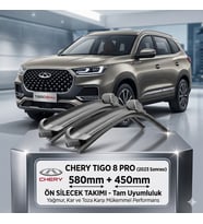 Chery Tiggo 8 Pro Silecek Takımı (2023 Sonrası) - Silbak Professional Serisi - 580mm + 450mm