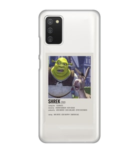 Samsung Galaxy A02S Uyumlu Shrek Minimalsit Poster Desenli Şeffaf Telefon Kılıfı