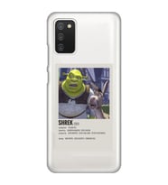 Samsung Galaxy A02S Uyumlu Shrek Minimalsit Poster Desenli Şeffaf Telefon Kılıfı