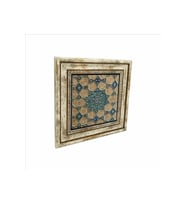 Geometrik Rumi Desen Baskılı Taş Tablo 25X25