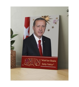 Recep Tayyip Erdoğan Başkan Erdoğan Rte Kanvas Tablo (7 Farklı Ölçü)