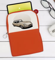 BK Gift Klasik Araç Tasarımlı Taşınabilir Koruyucu Tablet Kılıfı & Organizer Çanta - Turuncu-8