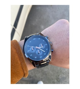 erkek  Çelik kasa analog Kol Saati