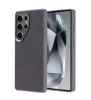 Samsung Galaxy S25 Ultra Uyumlu Kılıf M-safe Şarj Özellikli Karbon Fiber Görünümlü Zore Troy Kapak