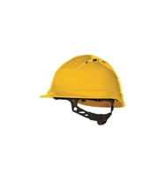 Ayarlanabilir Havalandırmalı Baret EN 397 Delta Plus Quartz Vidalı İş Güvenliği Başlığı (Sarı)