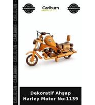Özel Üretim Motosiklet Hediyelik Salon Süsü Dekoratif Ahşap Harley Motor No:1139