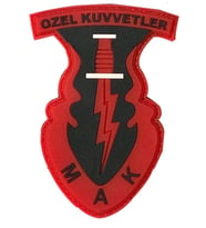 Single Sword 3d Plastik Mak Özel Kuvvetler Arması Patch KIRMIZI