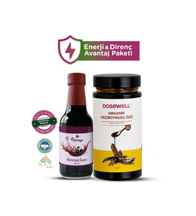 Mor Aronya Suyu 250 ml & Organik Keçiboynuzu Özü 640 gr (2'li Avantaj Paketi)