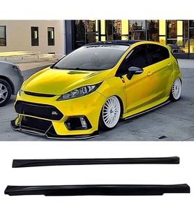 Ford Fiesta Mk6 Aero Yan Marşpiyel Seti Mat Siyah Plastik 2 Adet 2008-2017