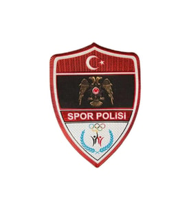 SPOR POLİSİ Arması 3d Plastik, Yeni Tip, Cırtlı, 1. Kalite (Çok Renkli)