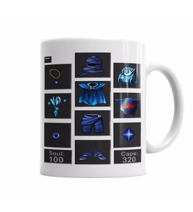Blue Set Tibia Kupa Bardak Porselen