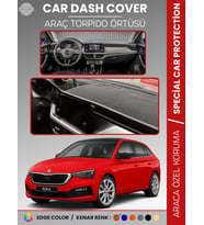 SKODA SCALA (2019-2024) Torpido Örtüsü Ön Göğüs Halı Torpido Koruma Tam Uyum Kaymaz UV Koruma