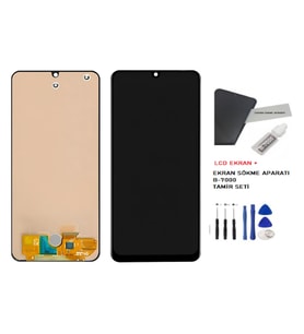 Tkgz - Samsung Galaxy M22 SM-M225 Uyumlu Lcd Ekran Dokunmatik Servis + B-7000+ TAMİR SETİ