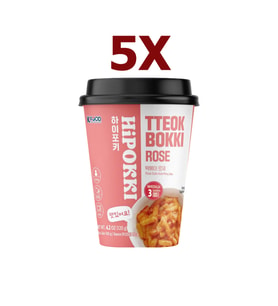 Hipokki Rose Soslu Kore Tteokbokki Pirinç Keki 120gr 5'li Set