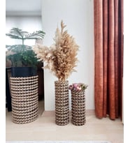 Egindra jüt halat-tel 35-42 cm 2li vazo-pampas vazosu