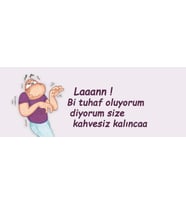 Bir tuhaf oluyorum kahvesiz kalında Hediye Kupa Love Bug-T