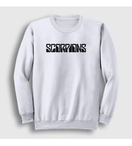 Presmono Unisex Beyaz Scorpions Sweatshirt 110008tt (Beyaz)