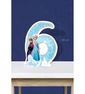Frozen Karlar Ülkesi Temalı Ayaklı Rakam Pano - 6 Yaş (40 cm)