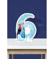 Frozen Karlar Ülkesi Temalı Ayaklı Rakam Pano - 6 Yaş (40 cm)