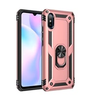 Xiaomi Redmi 9a Kılıf Sofya Yüzüklü Silikon Kapak - Rose