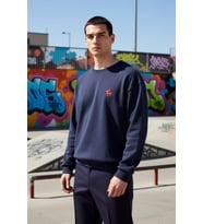 Erkek Bisiklet Yaka Düşük Kol Uzun Kol Sweatshirt Fonksiyonel Dayanıklı Kaliteli Konforlu Şık