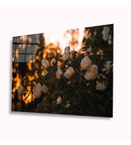 Çiçek Cam Tablo 4mm Dayanıklı Temperli Cam