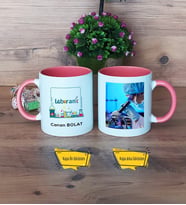 Laborant Kupa Bardak Pembe Fotoğraflı Tıp Bayramı Hediyesi Laborantlar Günü Hediyesi