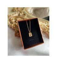 Zirkon Taşlı Minimal Gold B Harfli Kolye