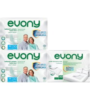 Evony Hasta Bezi Yetişkin Bel Bantlı Tekstil Yüzey Orta 60 Adet + Yatak Koruyucu Örtü 30 Adet