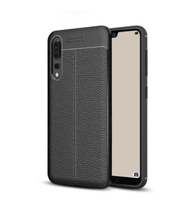 Huawei P20 Pro Kılıf Esnek Pu-Deri Leather-Pu Serisi Protected Case (Siyah)