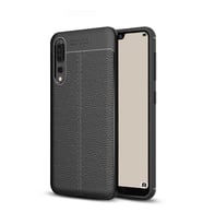 Huawei P20 Pro Kılıf Esnek Pu-Deri Leather-Pu Serisi Protected Case (Siyah)