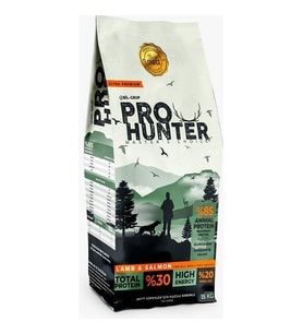 Pro Hunter Kuzulu & Lamp; Somonlu Yetişkin Köpek Maması 15 KG – Aktif Köpekler İçin Ultra Premium Beslenme