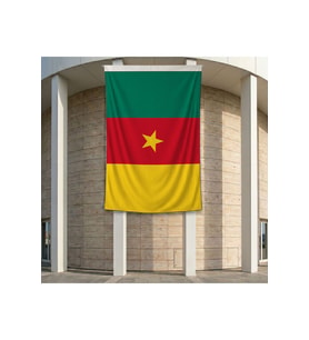 Kamerun Ülkesi Bayrağı 140gr Premium Raşel Kumaş 200x300 cm